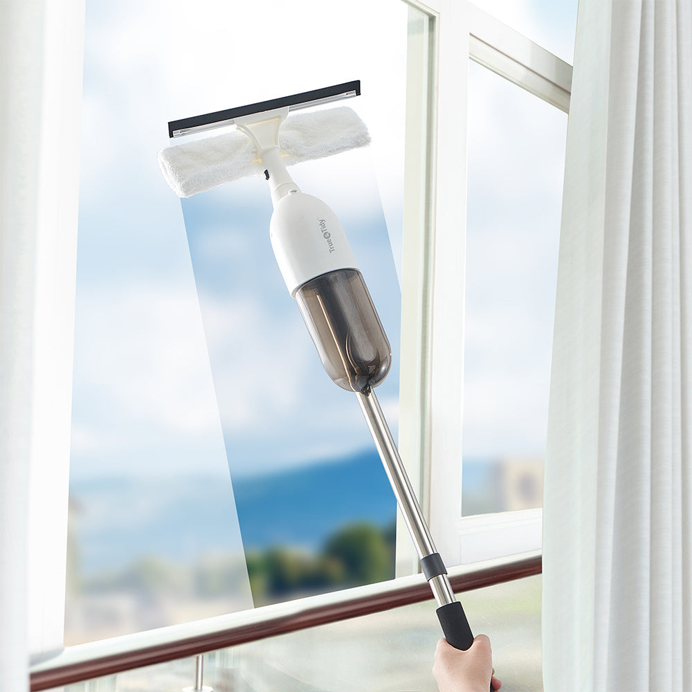 SPRAY360 + White + Cleaning-3 + spray360 with glass cleaner attachment cleaning a window