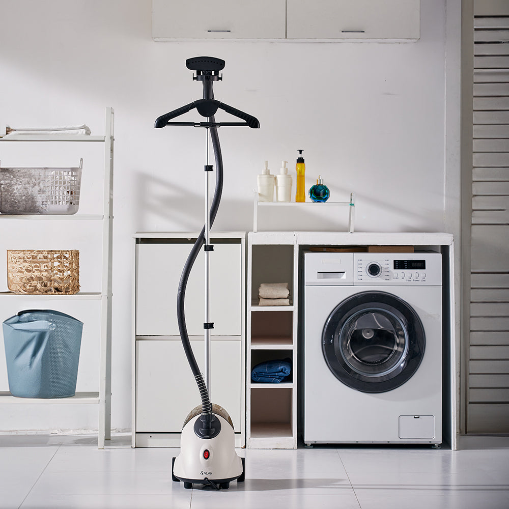 GS18 + White + Garment Steamers-4 + full upright in laundry room