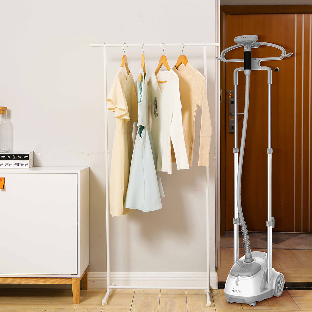 GS45-4 + garment steamers + full upright in living room
