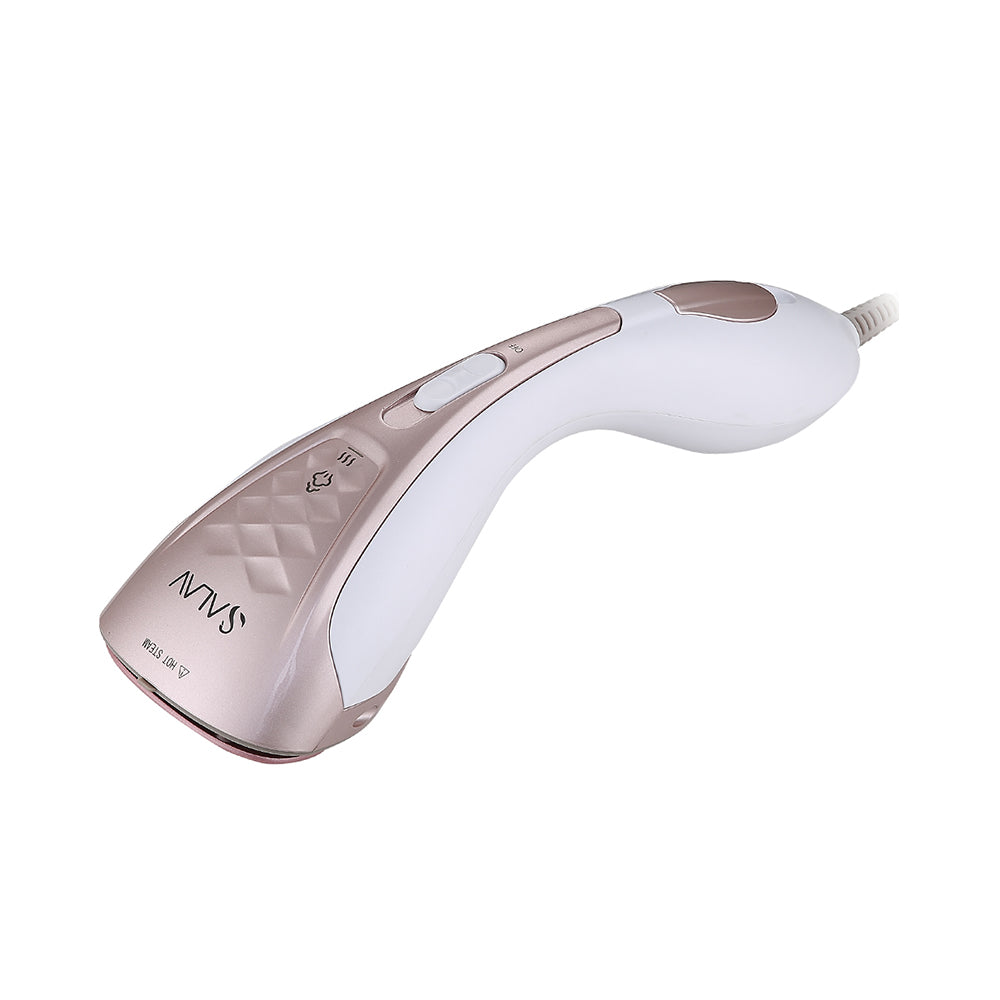HS100 + Rose Gold + Hand Held Steamers-1 + top view of handheld clothing steamer