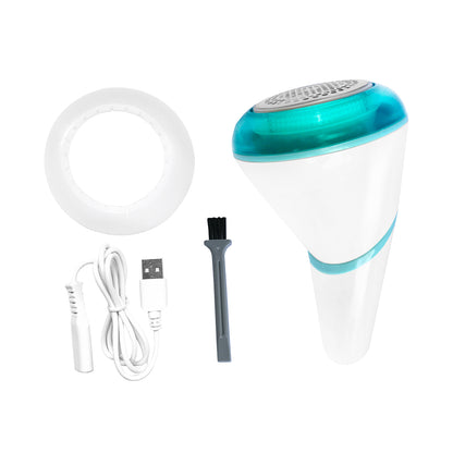 LR01 + Teal + Fabric Shavers-3 + whats in the box safety cover USB charging cord mini cleaning brush