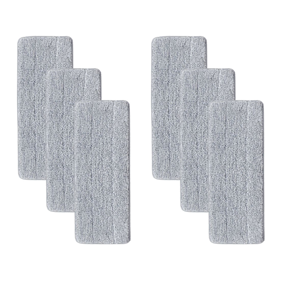 six microfiber mop pads