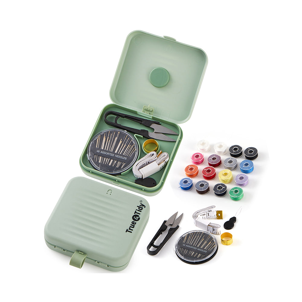 SEWKIT85-2 + mint colored mini sewing kit with all components showing