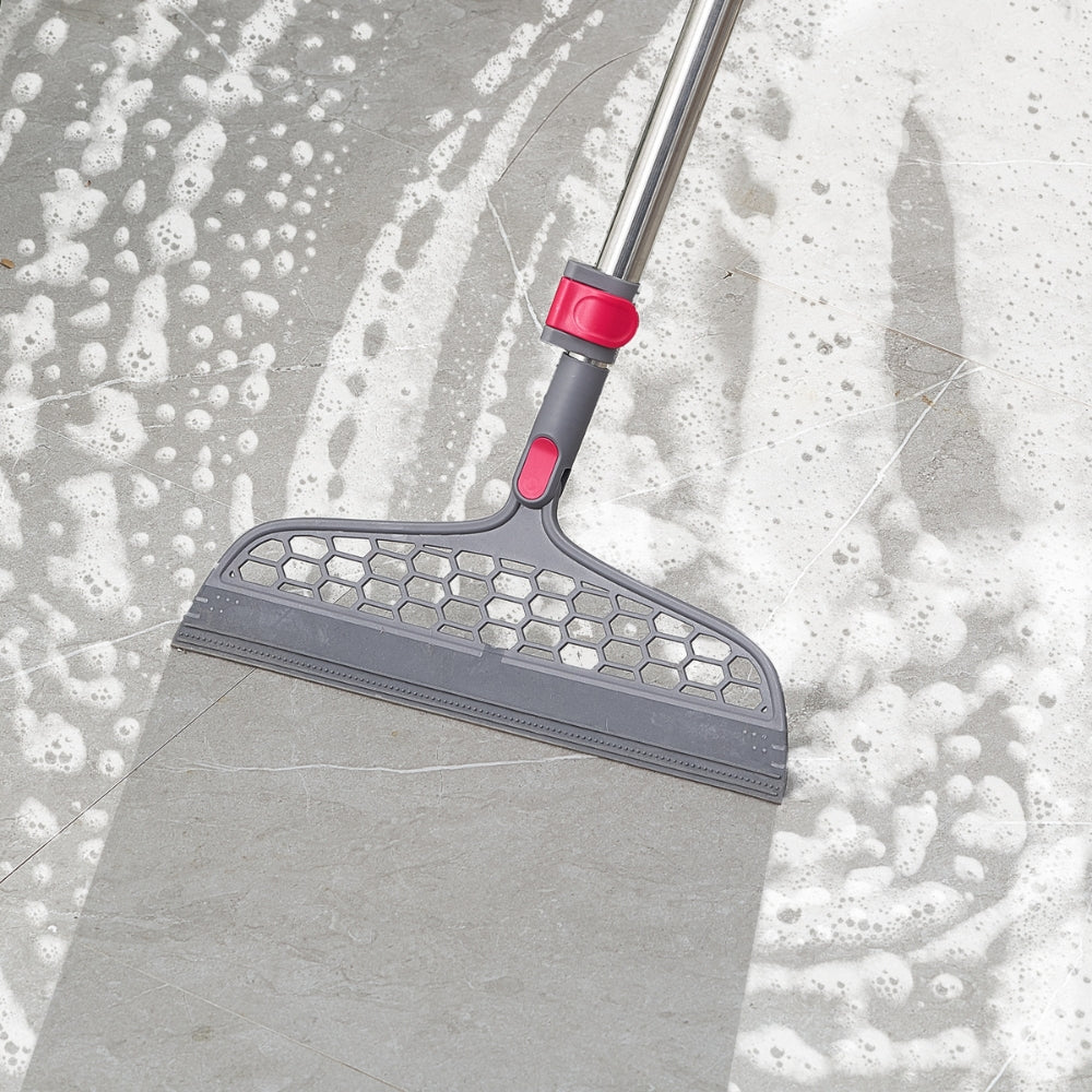 silicone sweeper cleaning foam mess on tile