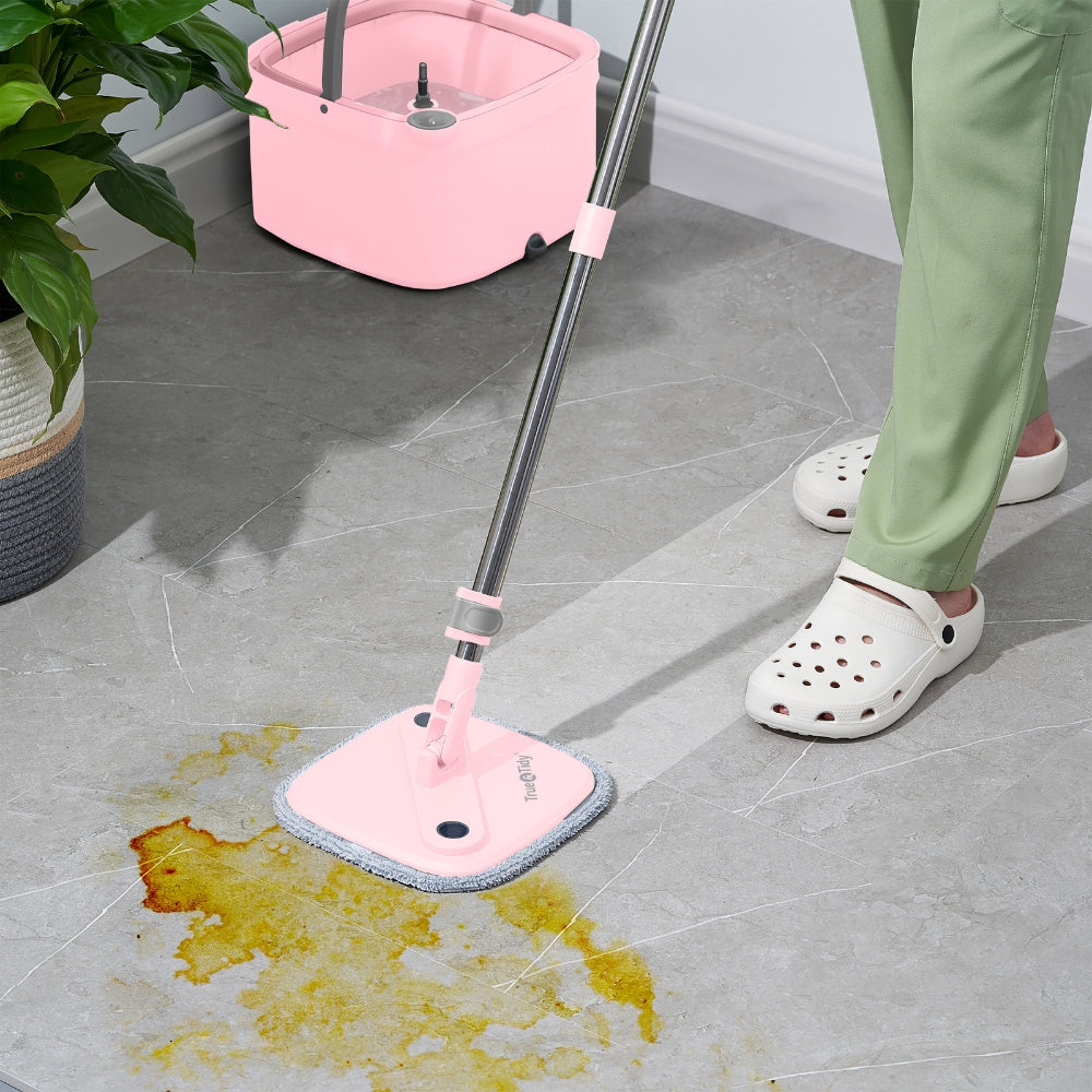 SPIN800 + ROSE + CLEAN UP LIQUIDS ON TILE