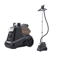 SX3 Black garment steamer close up and full extended