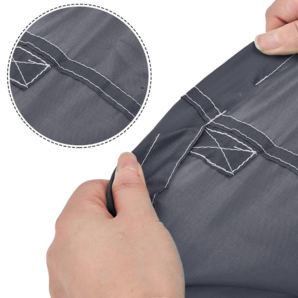 close up of double stitching inside of laundry bag