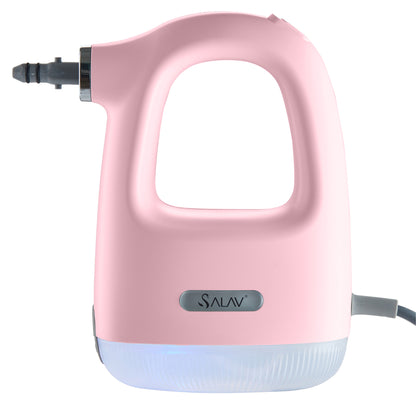 CS100+Pink+ handheld steam cleaner on a white background