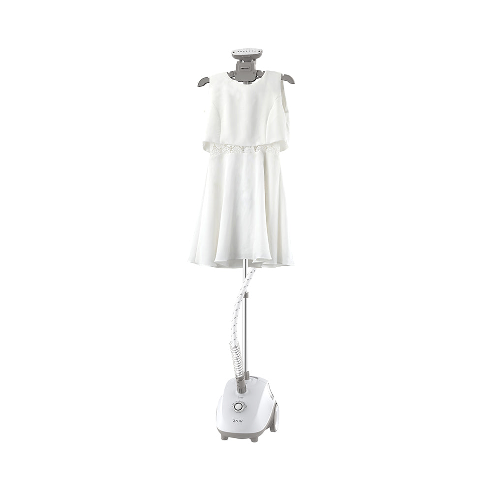 GS24 + White + Garment Steamers-3 + full upright steamer with white dress