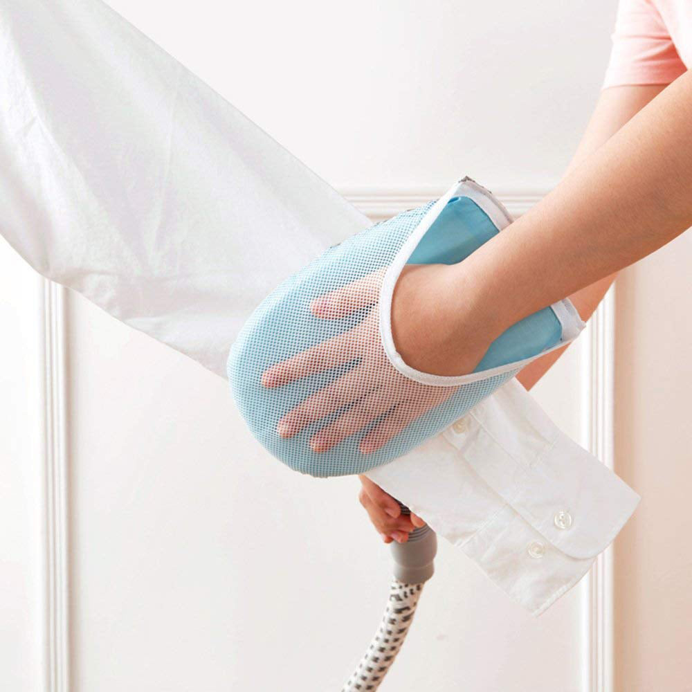 SM200-3 + steam mitt used to hold sleeve while steaming white cotton shirt