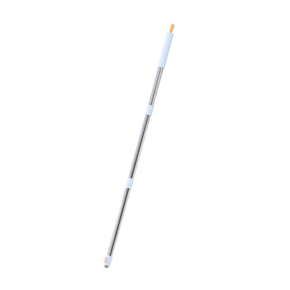 A long metal extension pole with white plastic end caps and bands, shown diagonally on a plain white background.