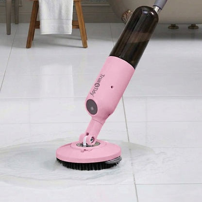 SPRAY400+PINK+SCRUB BRUSH ON TILE