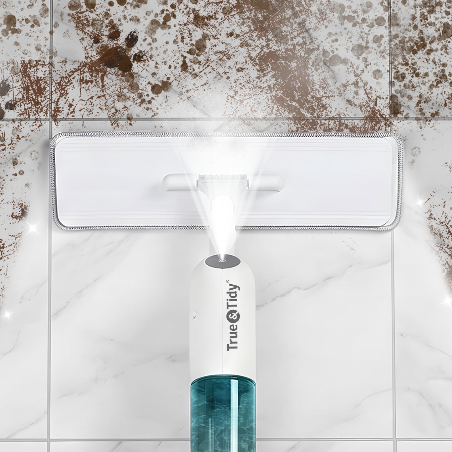 SPRAY400+WHITE+PICKS UP DIRT ON TILE