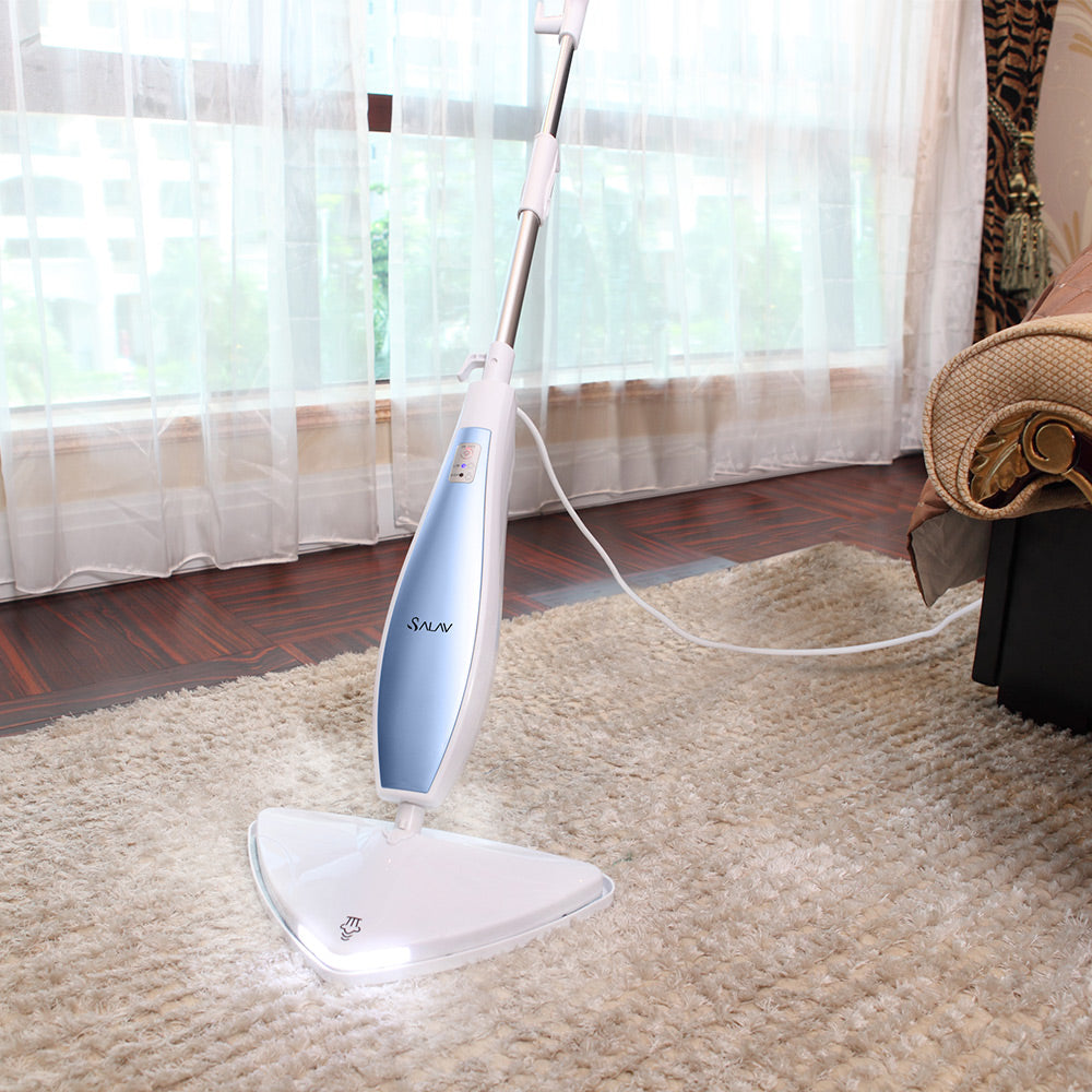 STM402 + Blue + Steam Mops-7 + blue steam mop cleaning and sanitizing carpets with carpet glider attachment