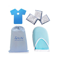 6 piece accessory pack for upright garment steamers  + blue ironing paddle 3 piecess decalcifier waterproof storage bag with drawstring closure steam mitt